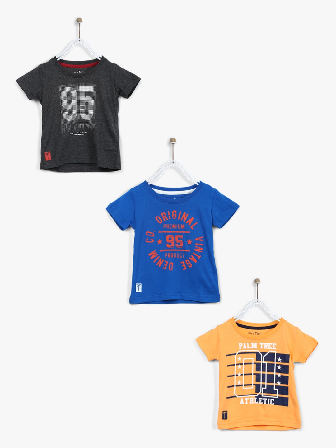

Palm Tree Boys Blue Printed Round Neck T-shirt