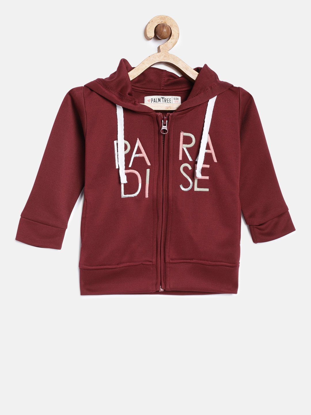 

Gini and Jony Girls Maroon Solid Jacket