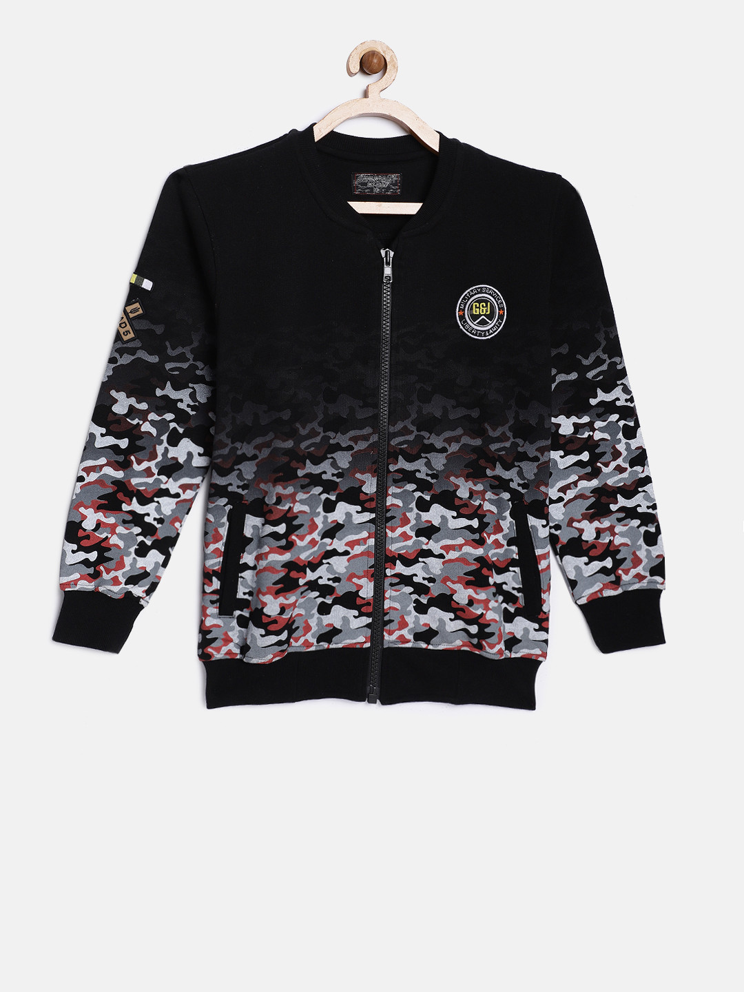 

Gini and Jony Boys Black Printed Sweatshirt
