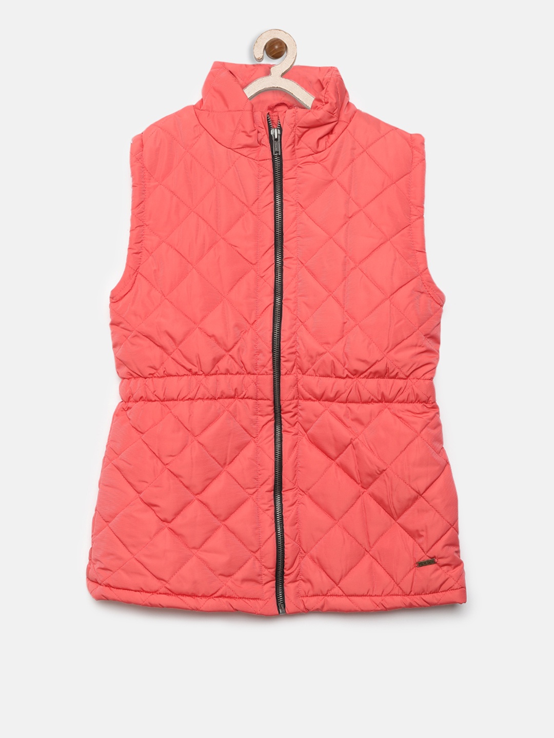 

Palm Tree Girls Coral Pink Quilted Jacket