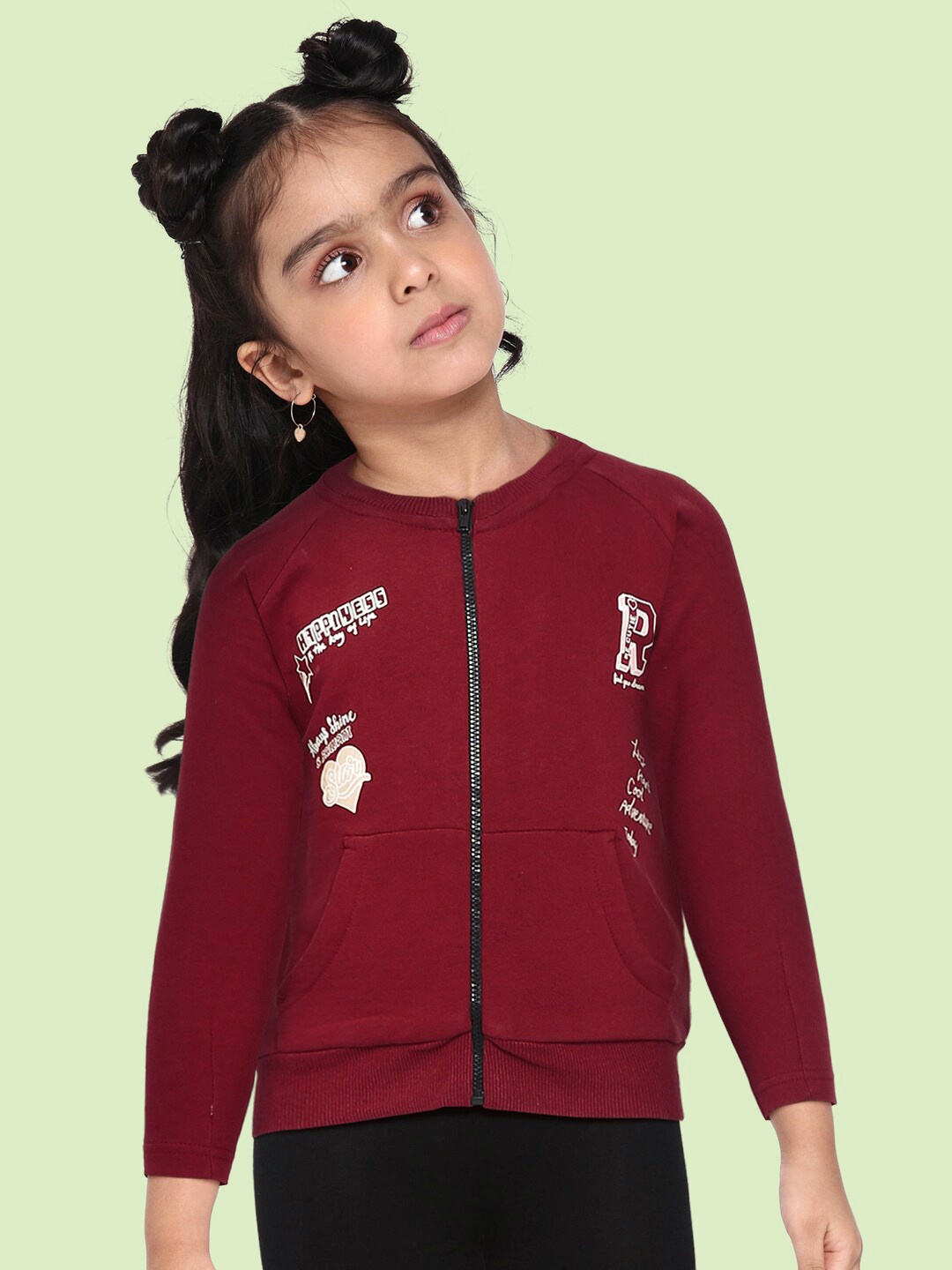 

Palm Tree Girls Maroon Printed Sweatshirt