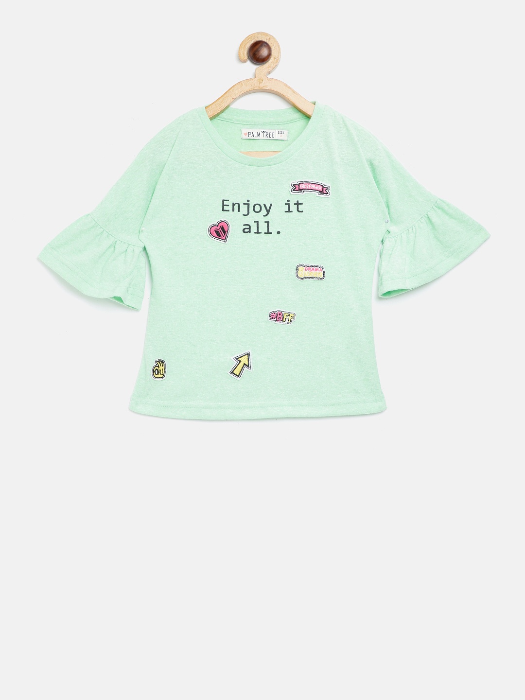 

Palm Tree Girls Green Printed Top