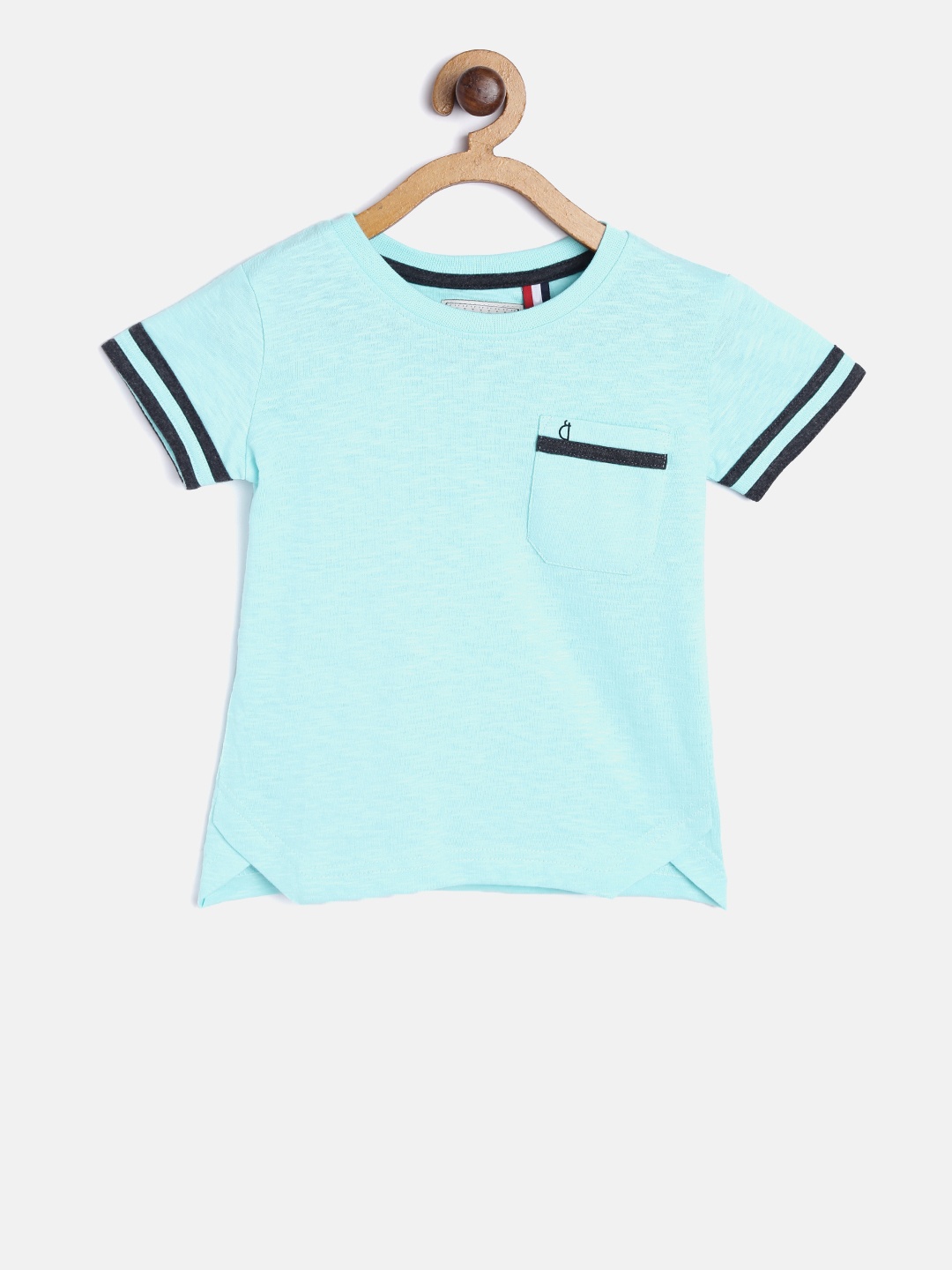 

Gini and Jony Boys Mint Green Solid Round Neck T-shirt