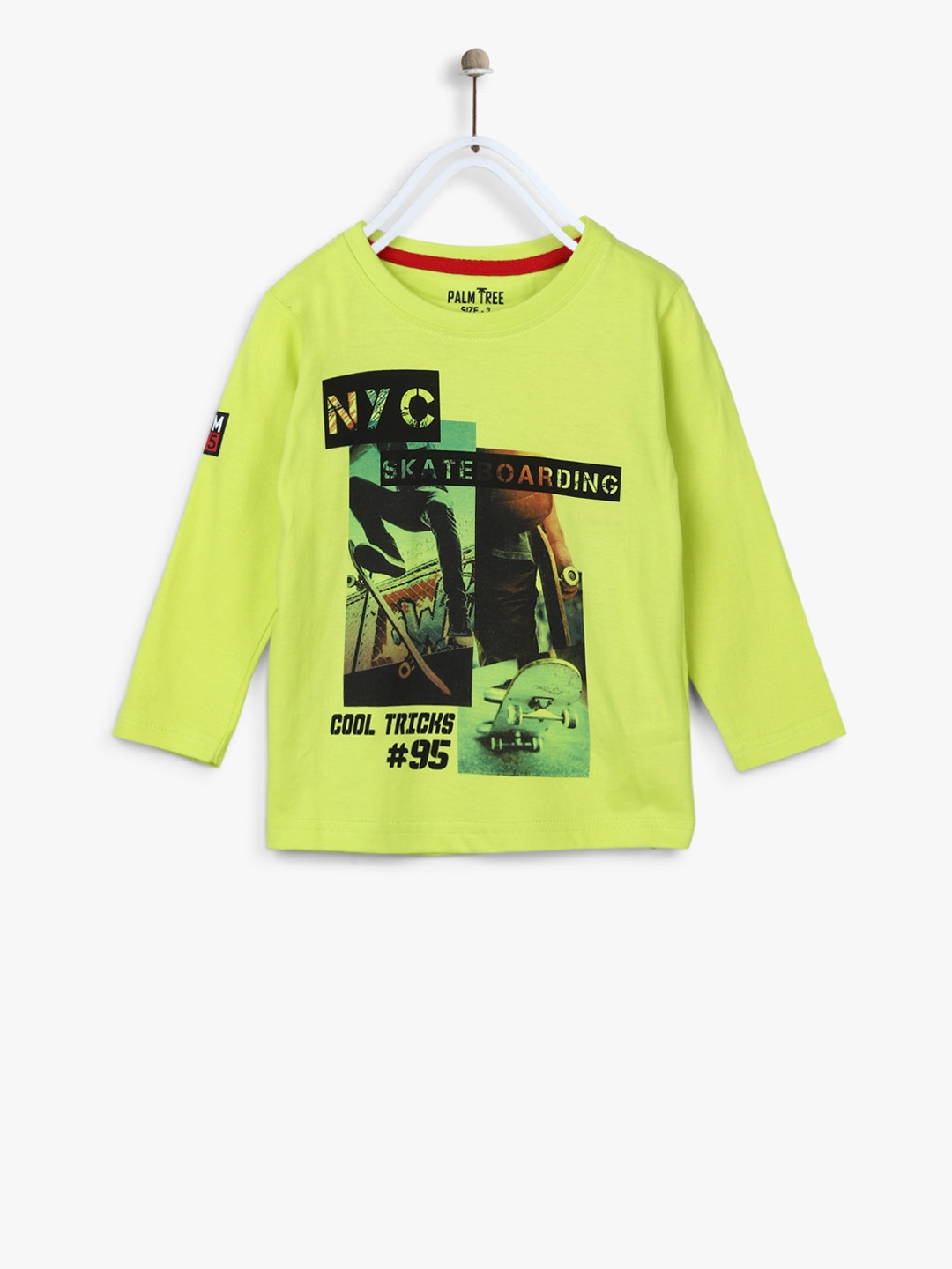 

Palm Tree Boys Green Printed T-Shirt