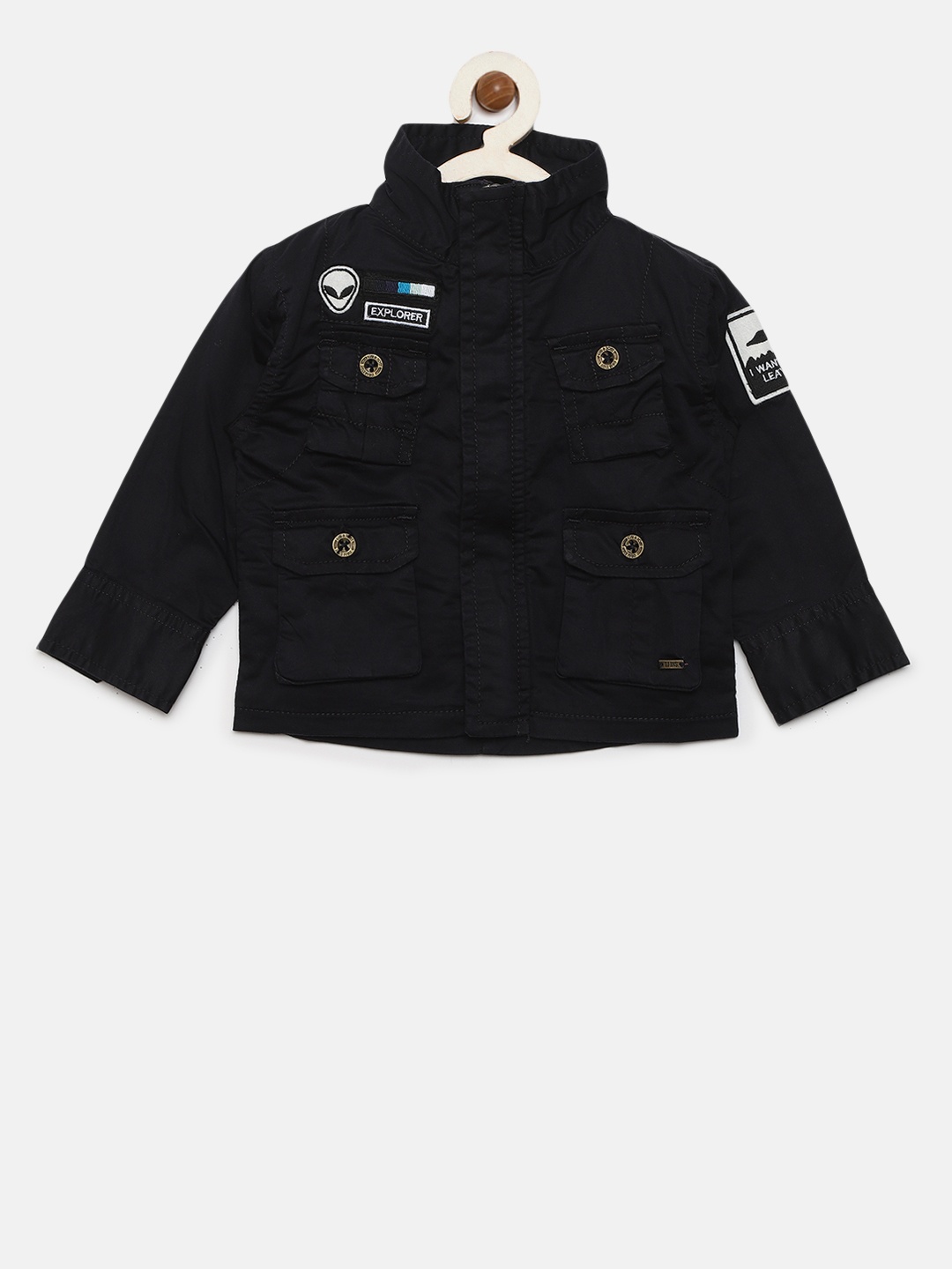 

Gini and Jony Boys Navy Blue Solid Tailored Jacket