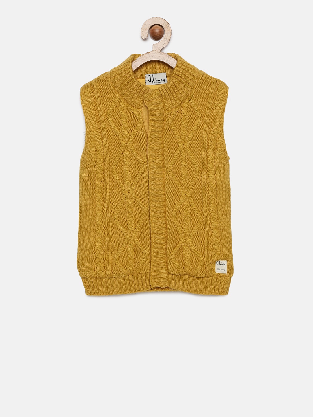 

Gini and Jony Boys Yellow Solid Sweater