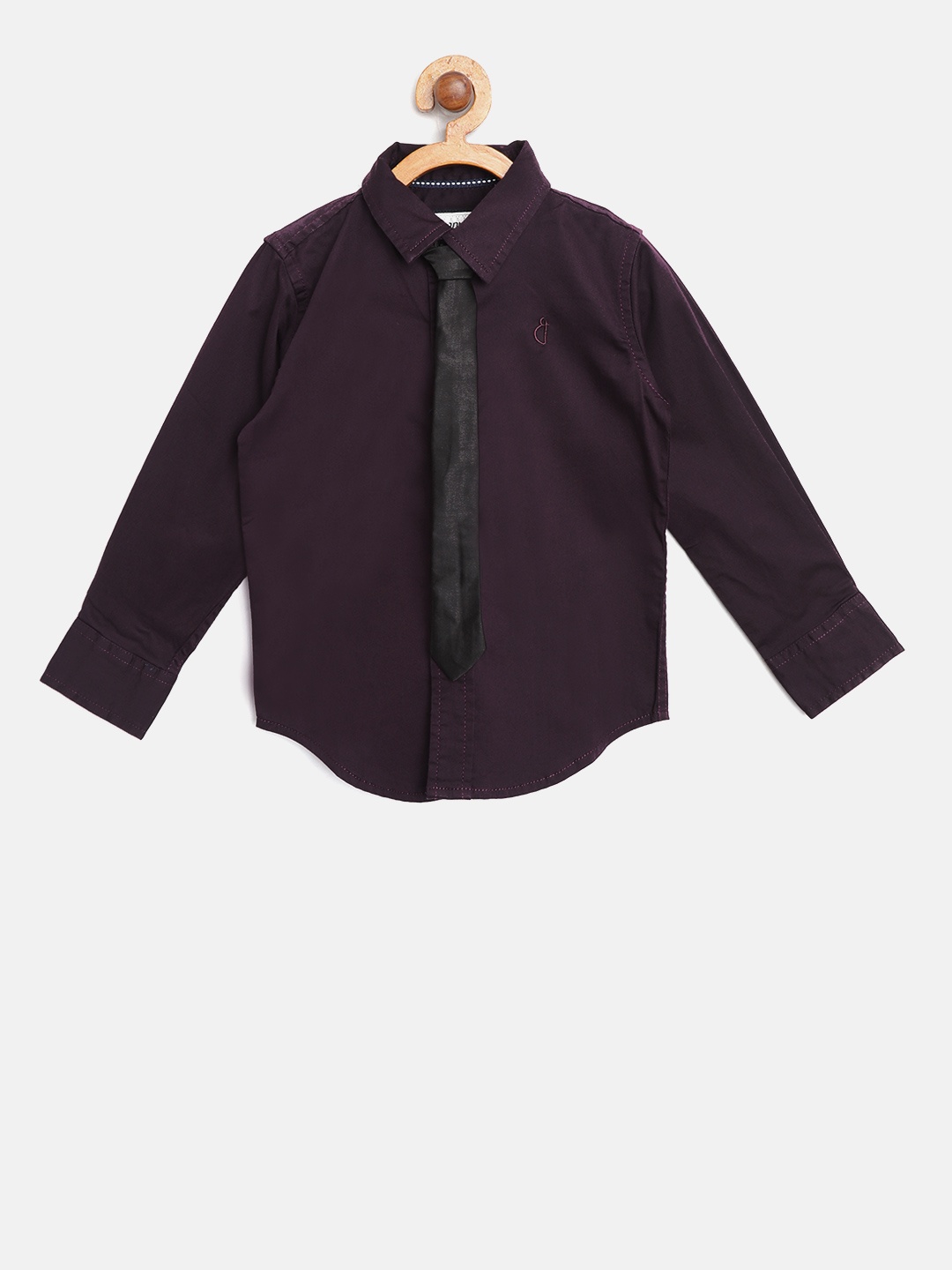 

Gini and Jony Boys Purple Regular Fit Solid Partywear Shirt