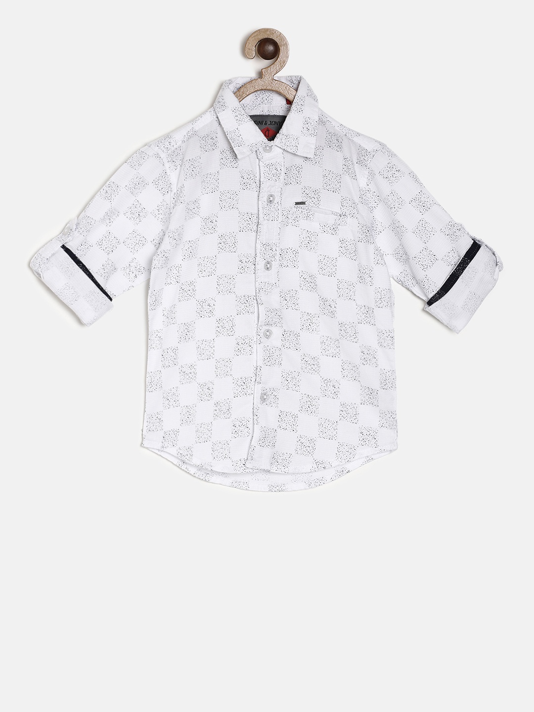 

Gini and Jony Boys White Checked Casual Shirt