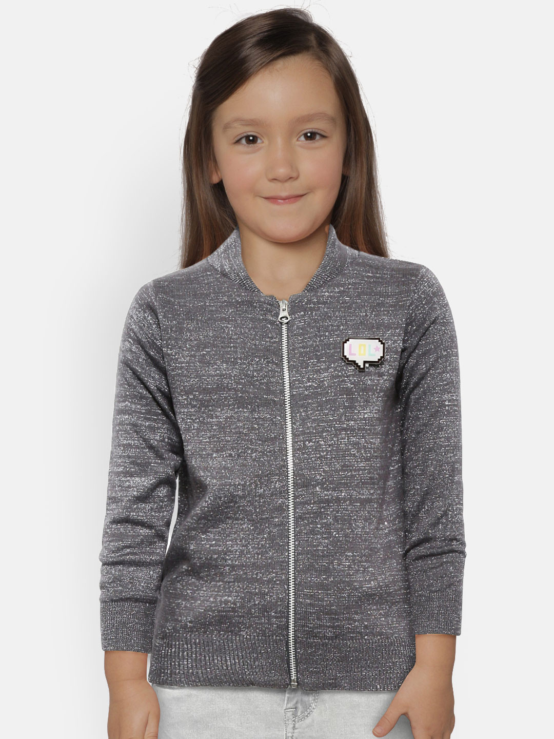 

Gini and Jony Girls Charcoal Grey Shimmer Cardigan