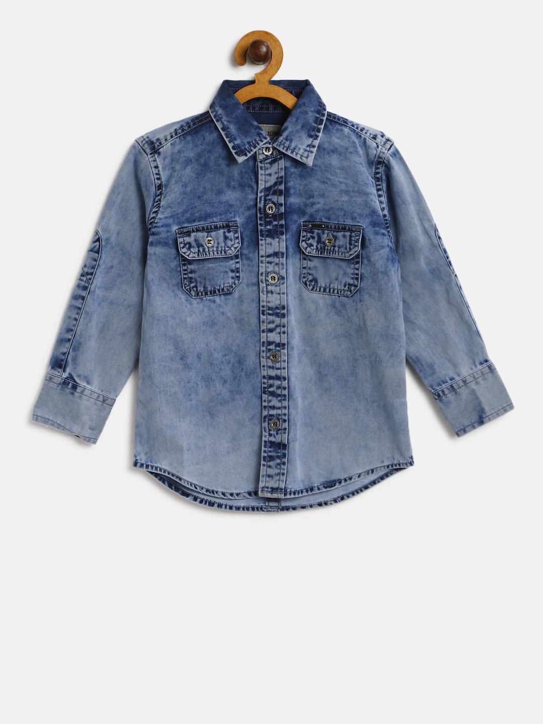 

Gini and Jony Boys Blue Faded Denim Shirt