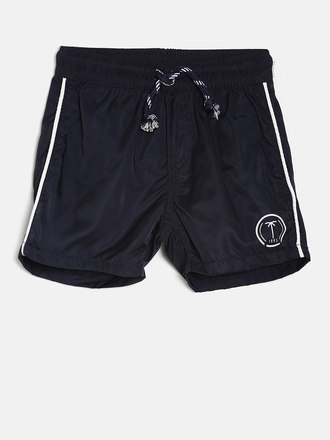 

Palm Tree Boys Navy Blue Solid Regular Shorts