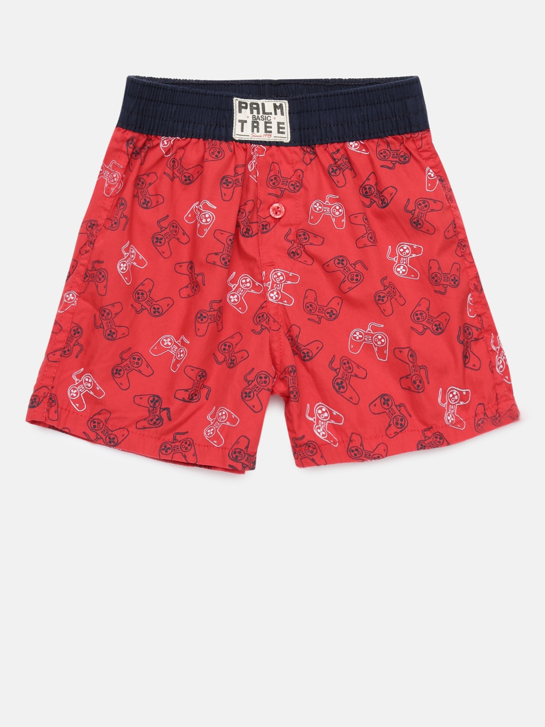 

Palm Tree Boys Red Printed Regular Fit Regular Shorts