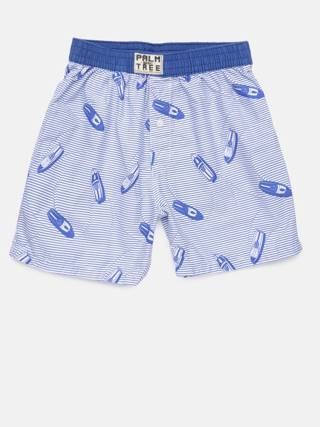 

Palm Tree Boys Blue Striped Regular Fit Regular Shorts