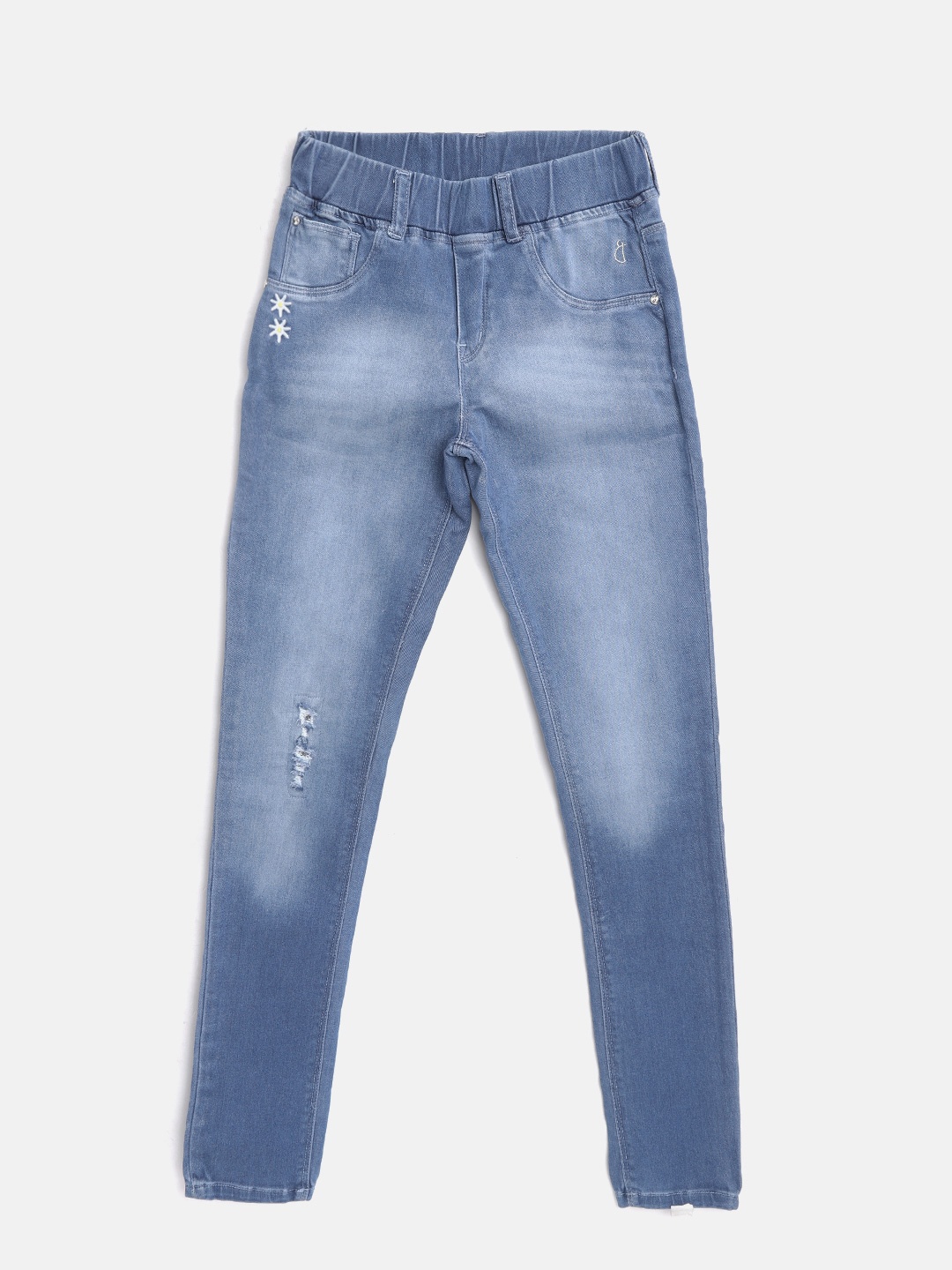 

Gini and Jony Girls Blue Washed Denim Treggings