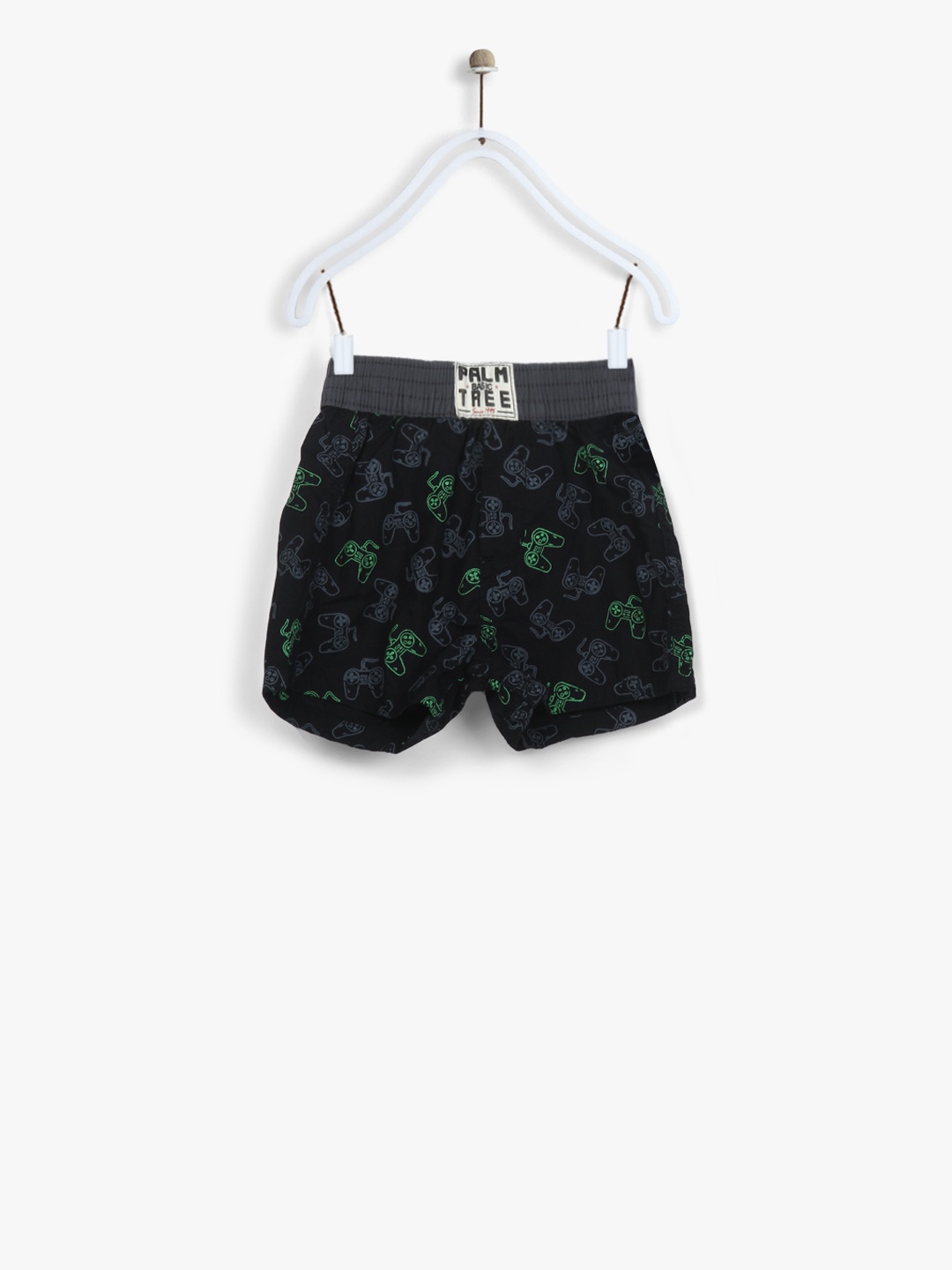 

Palm Tree Boys Black Printed Shorts