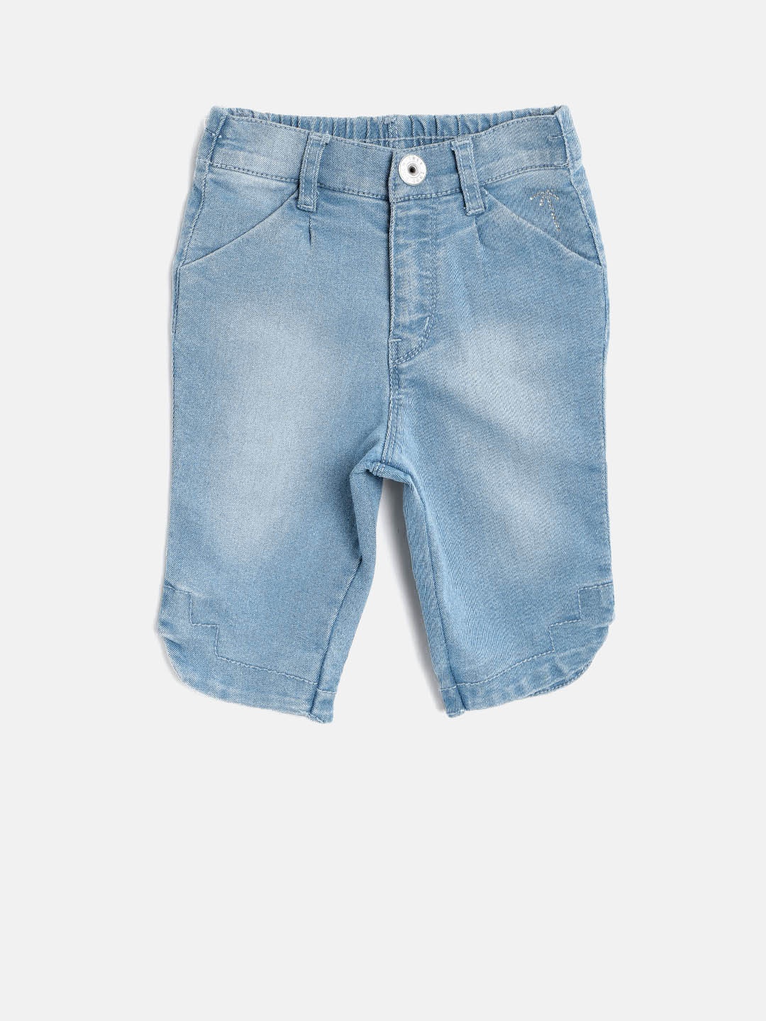 

Palm Tree Girls Blue Regular Fit Capris