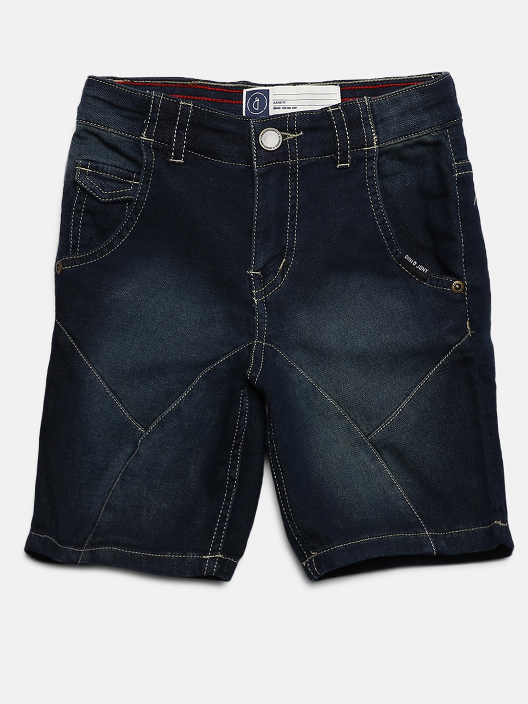 

Gini and Jony Boys Navy Washed Denim Shorts, Navy blue