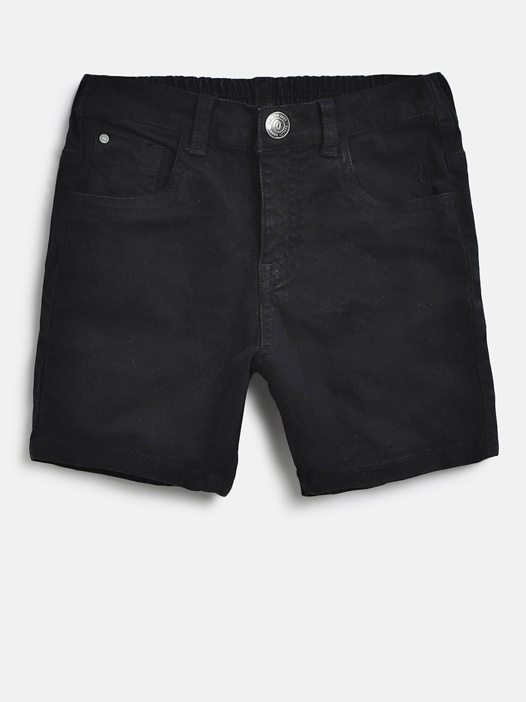 

Gini and Jony Boys Black Solid Regular Fit Denim Shorts