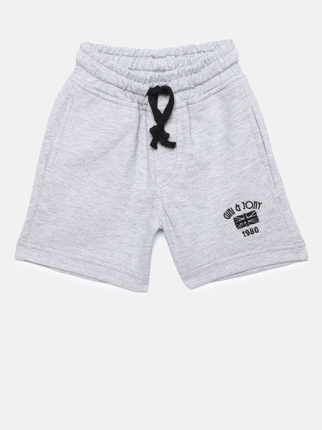 

Gini and Jony Boys Grey Solid Regular Fit Regular Shorts