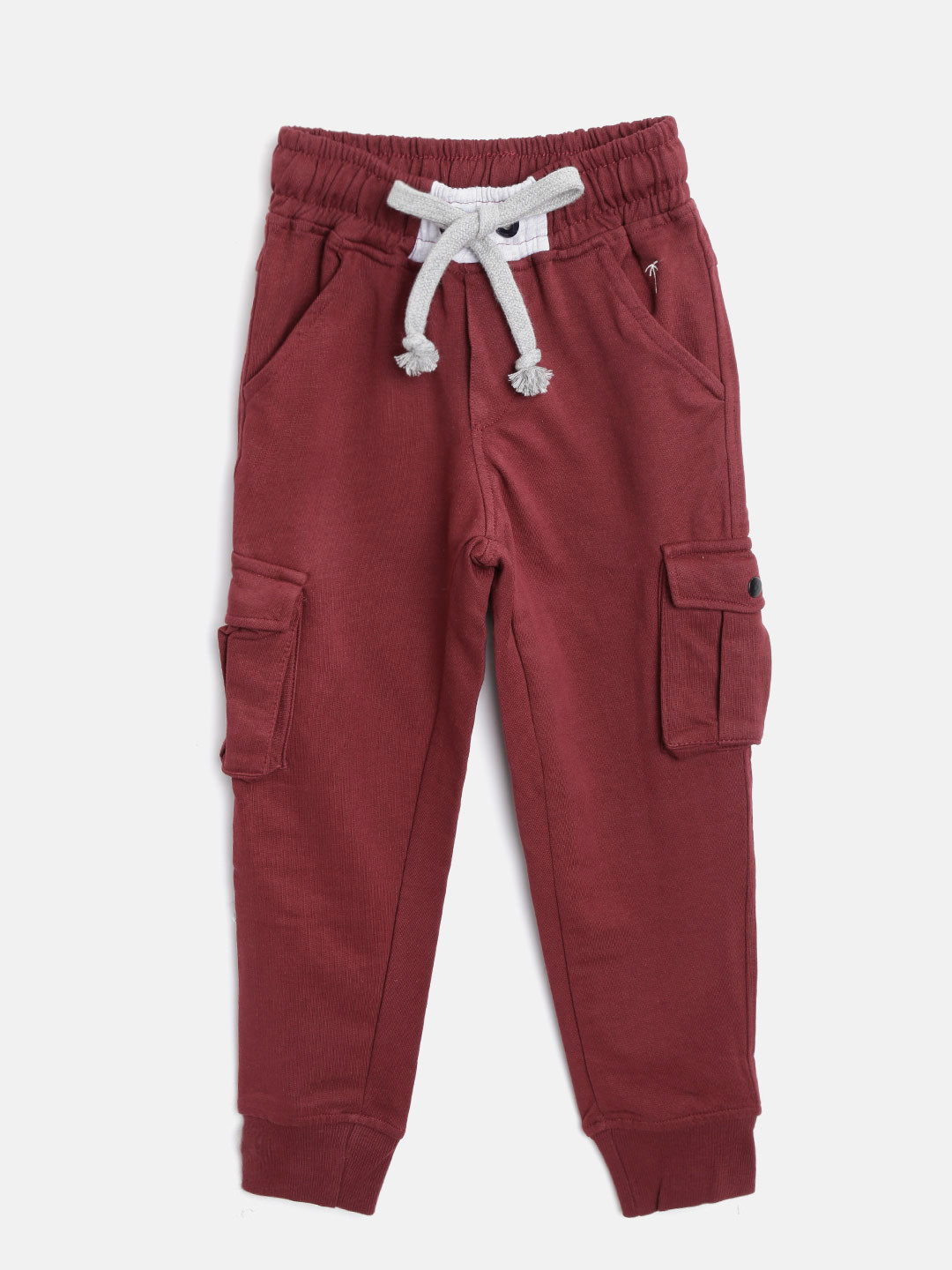 

Palm Tree Boys Maroon Solid Joggers