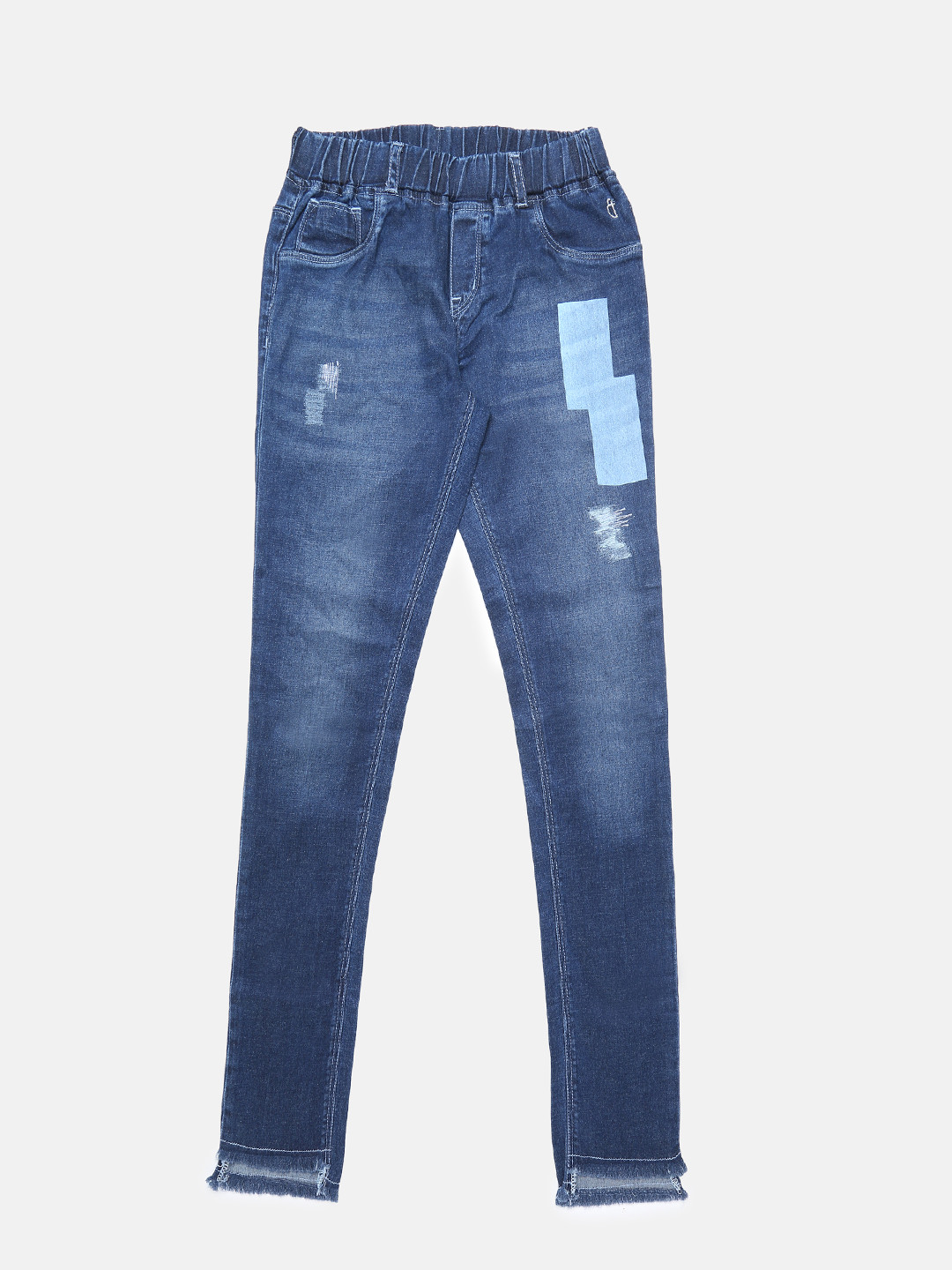 

Gini and Jony Girls Blue Regular Fit Mid-Rise Mildly Distressed Jeans
