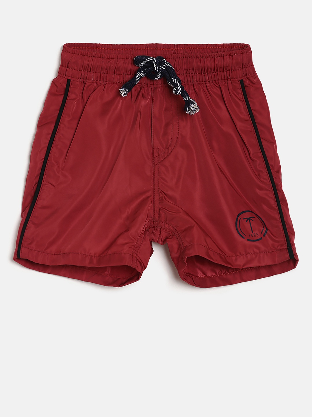 

Palm Tree Boys Red Solid Regular Shorts