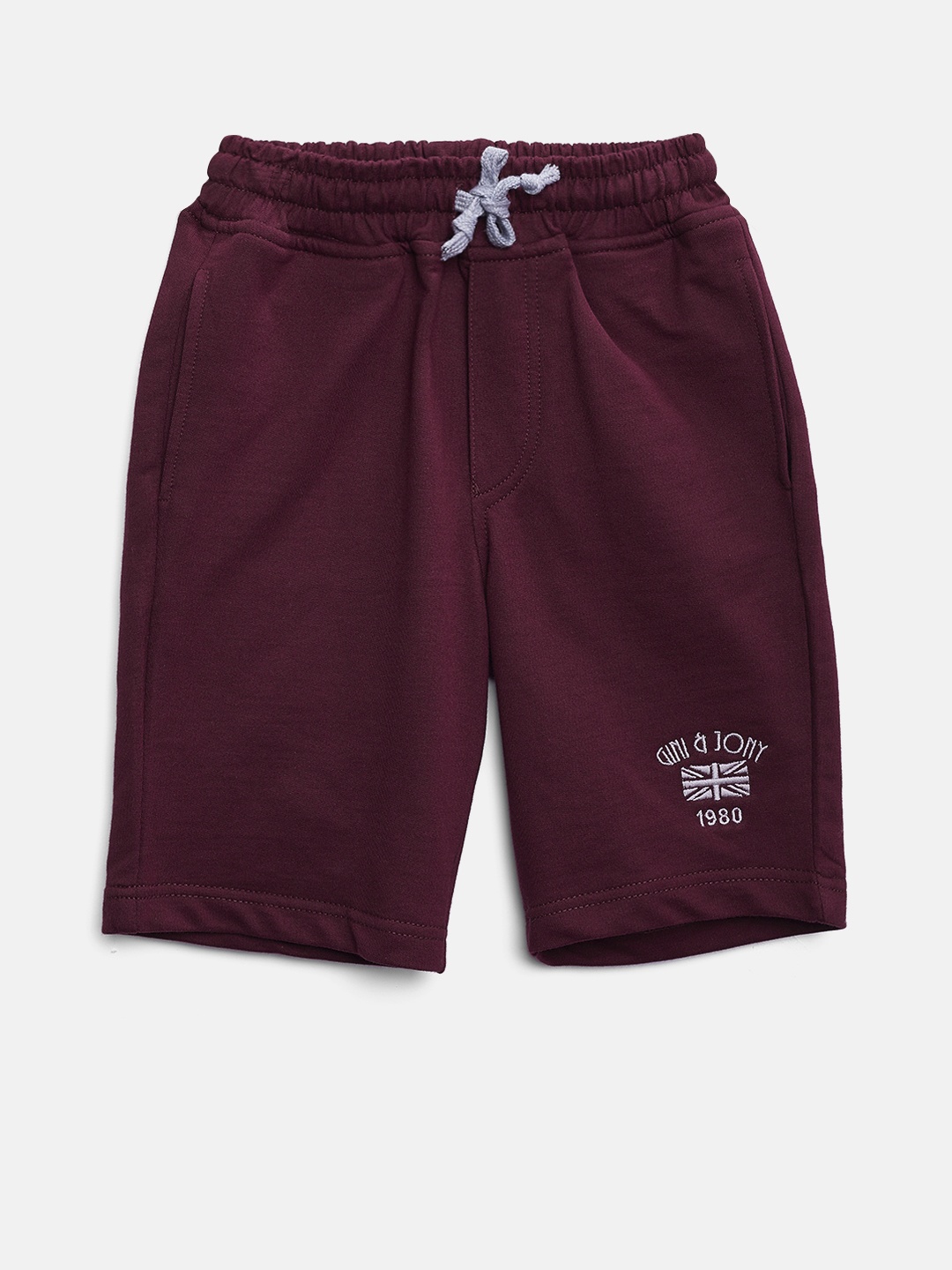 

Gini and Jony Boys Maroon Regular Shorts