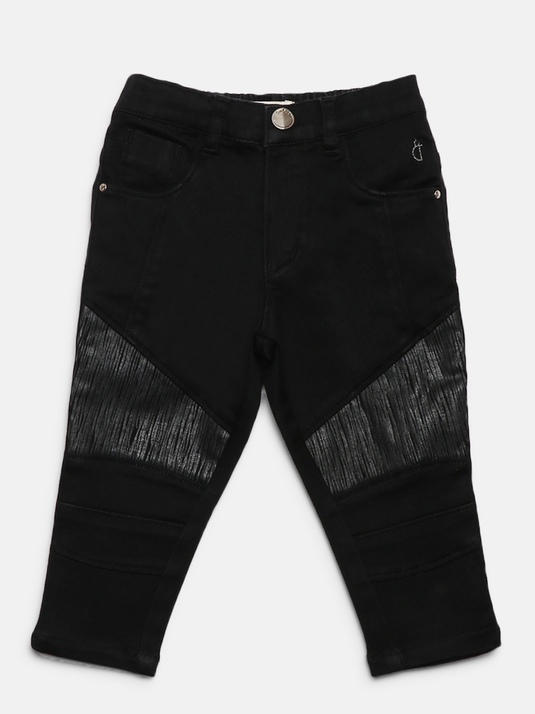 

Gini and Jony Girls Black Regular Fit Mid-Rise Clean Look Stretchable Jeans