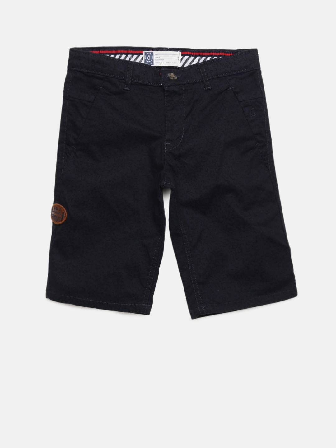 

Gini and Jony Boys Navy Blue Solid Regular Fit Bermuda Shorts