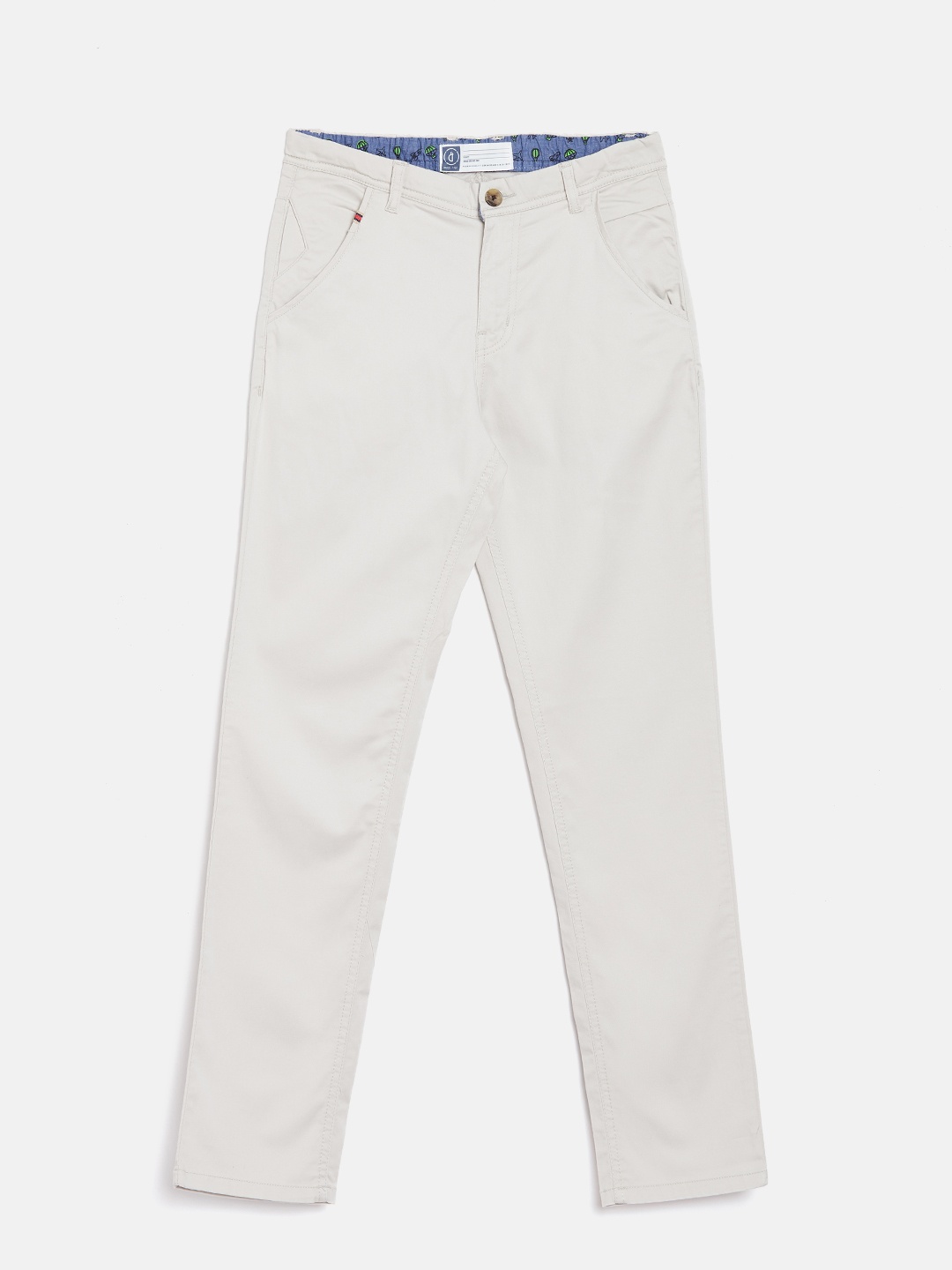 

Gini and Jony Boys Off-White Slim Fit Solid Regular Trousers