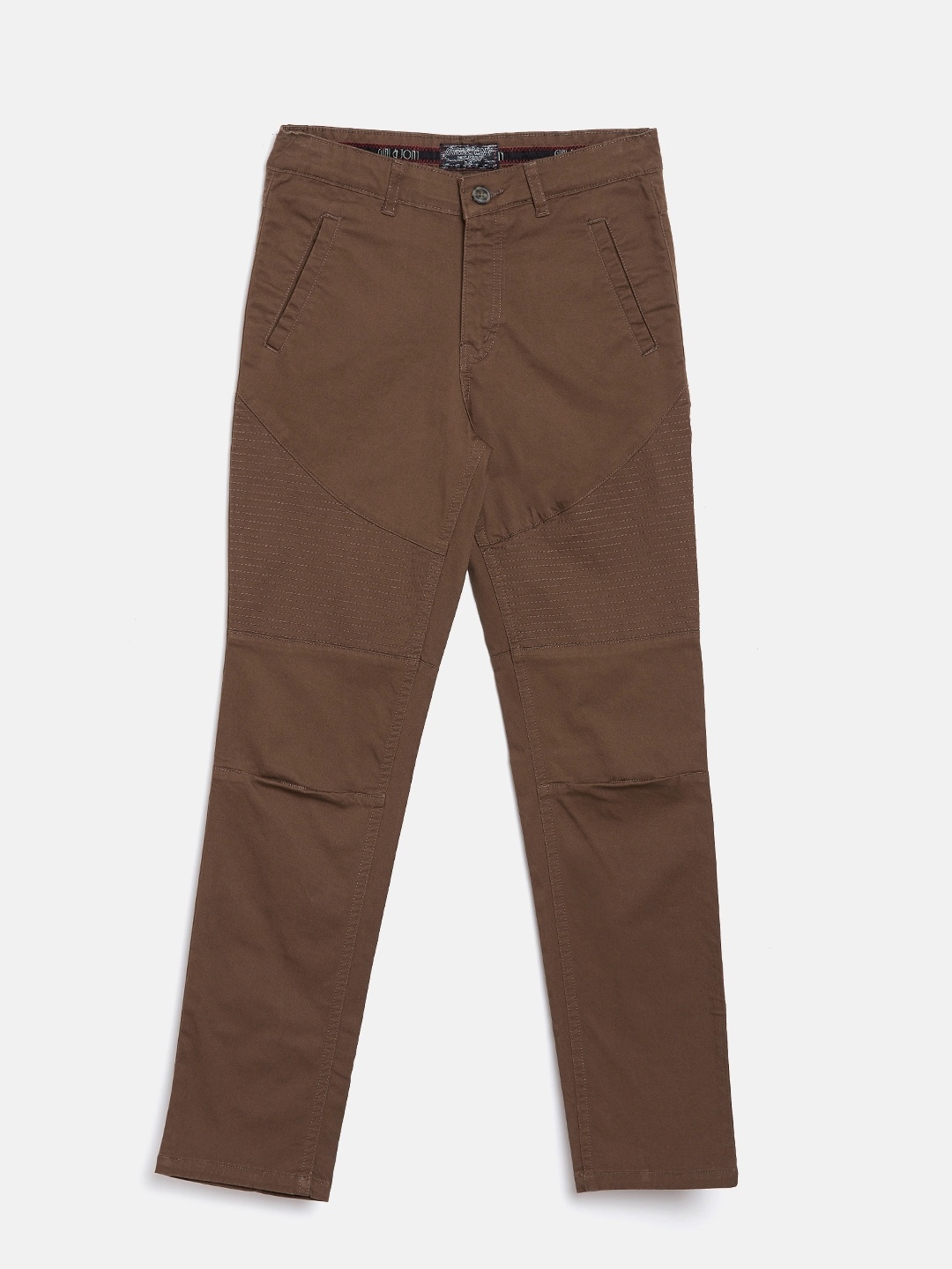 

Gini and Jony Boys Brown Slim Fit Solid Regular Trousers