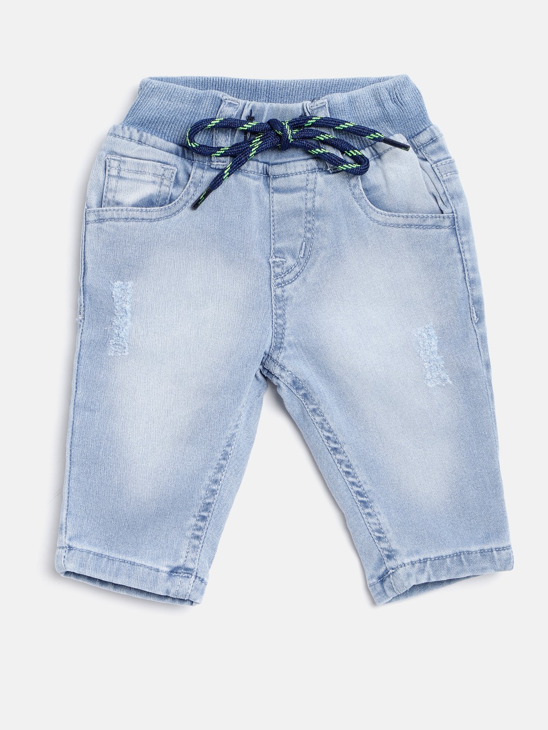 

Gini and Jony Boys Blue Regular Fit Mid-Rise Low Distress Jeans