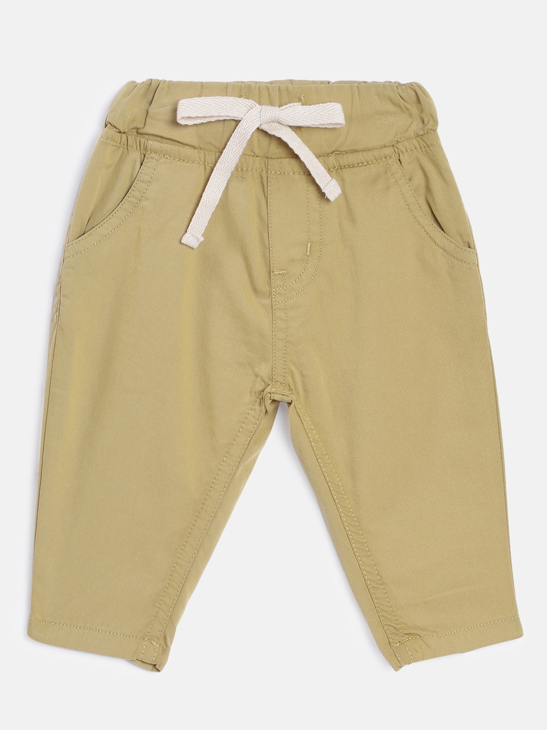 

Gini and Jony Boys Beige Regular Fit Solid Regular Trousers