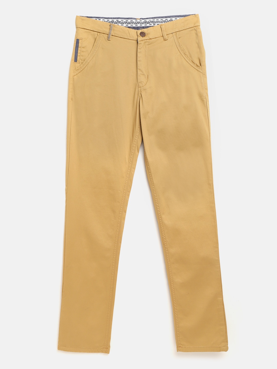 

Palm Tree Boys Khaki Slim Fit Solid Regular Trousers