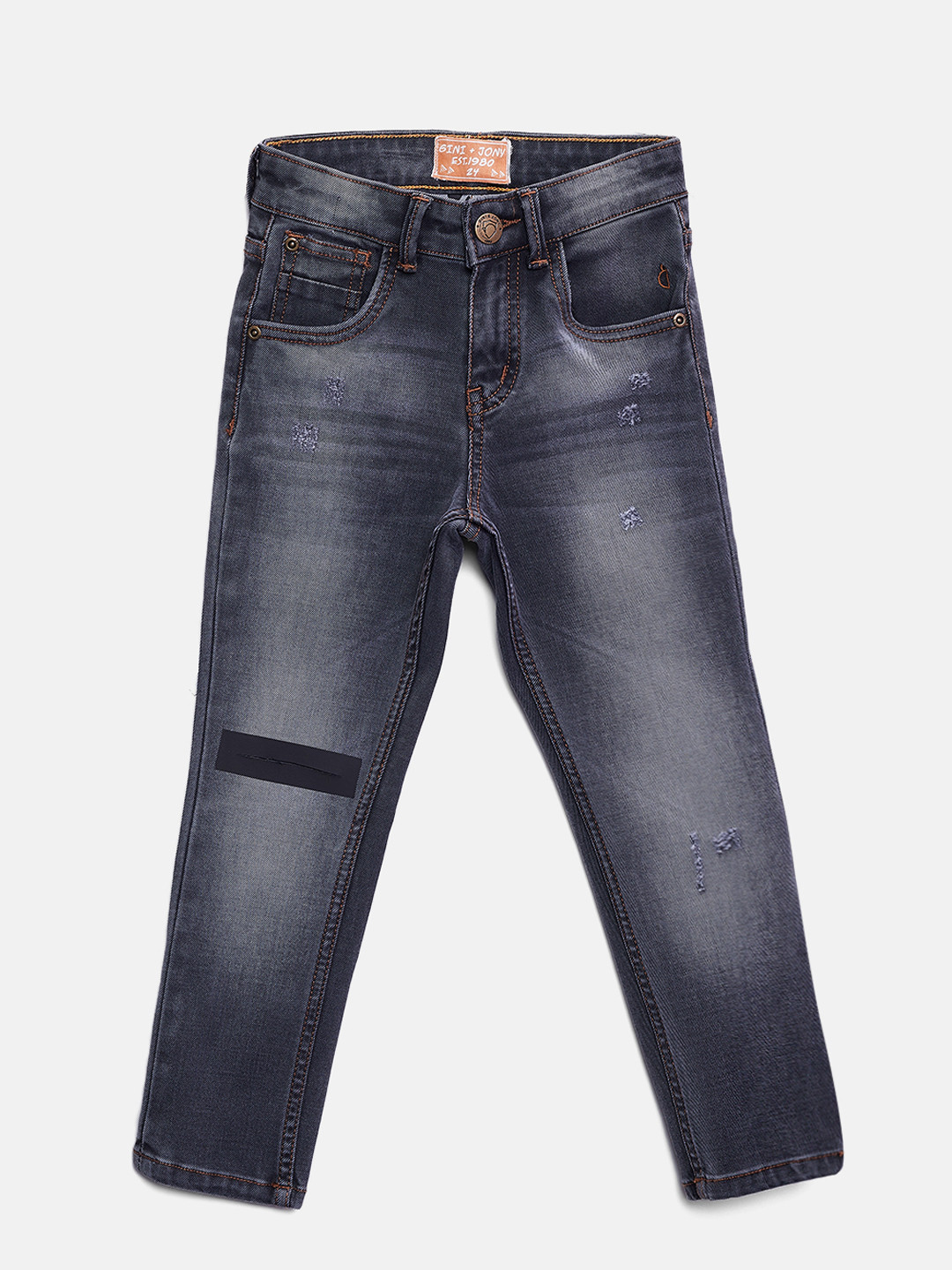 

Gini and Jony Boys Blue Regular Fit Mid-Rise Clean Look Jeans
