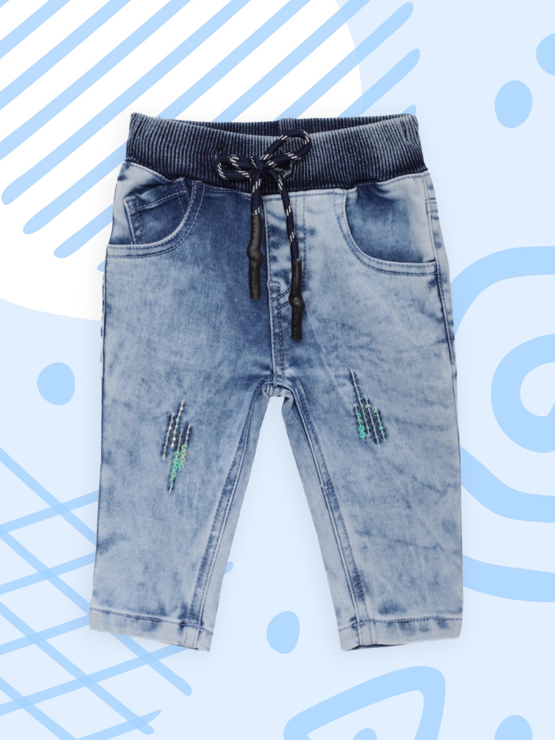 

Gini and Jony Girls Blue Regular Fit Mid-Rise Clean Look Stretchable Jeans