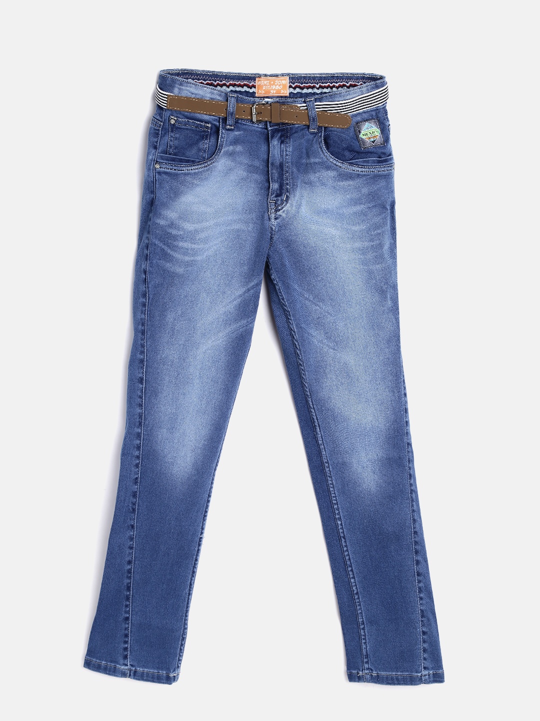 

Gini and Jony Boys Blue Regular Fit Mid-Rise Clean Look Stretchable Jeans