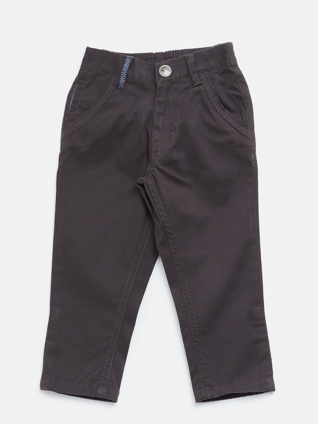 

Palm Tree Boys Coffee Brown Regular Fit Solid Trousers