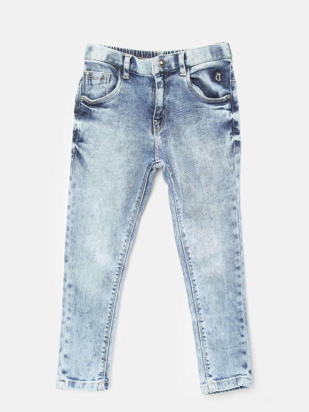 

Gini and Jony Girls Blue Regular Fit Mid-Rise Clean Look Stretchable Jeans