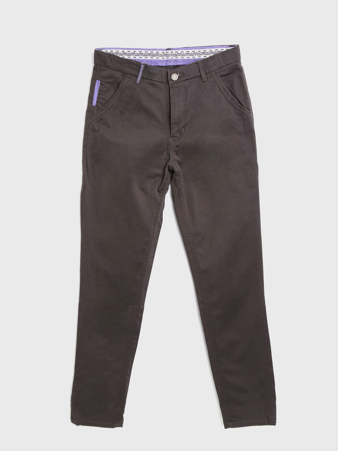 

Palm Tree Boys Coffee Brown Regular Fit Solid Trousers