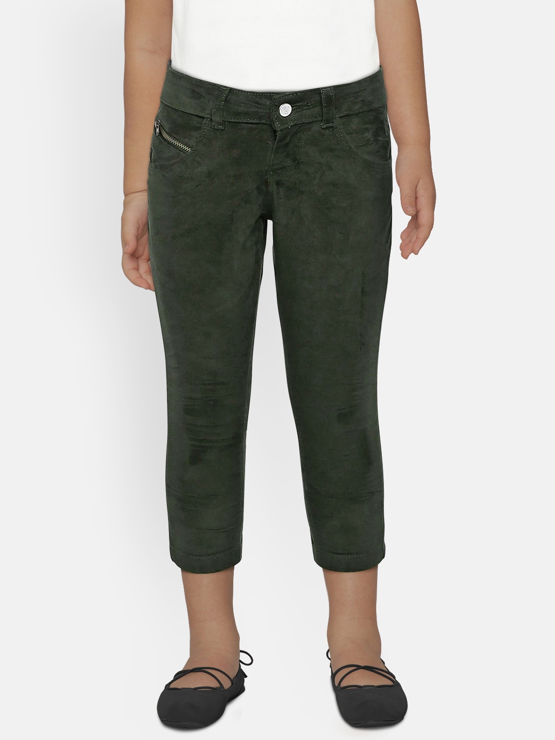 

Gini and Jony Girls Green Regular Fit Solid Regular Trousers