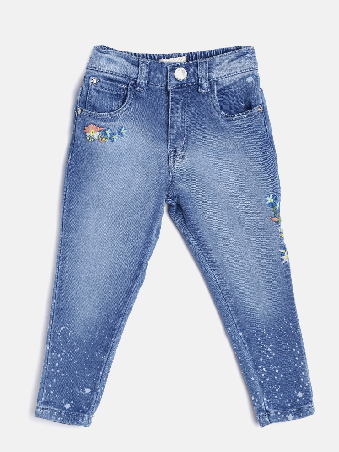 

Gini and Jony Girls Blue Regular Fit Mid-Rise Clean Look Stretchable Jeans