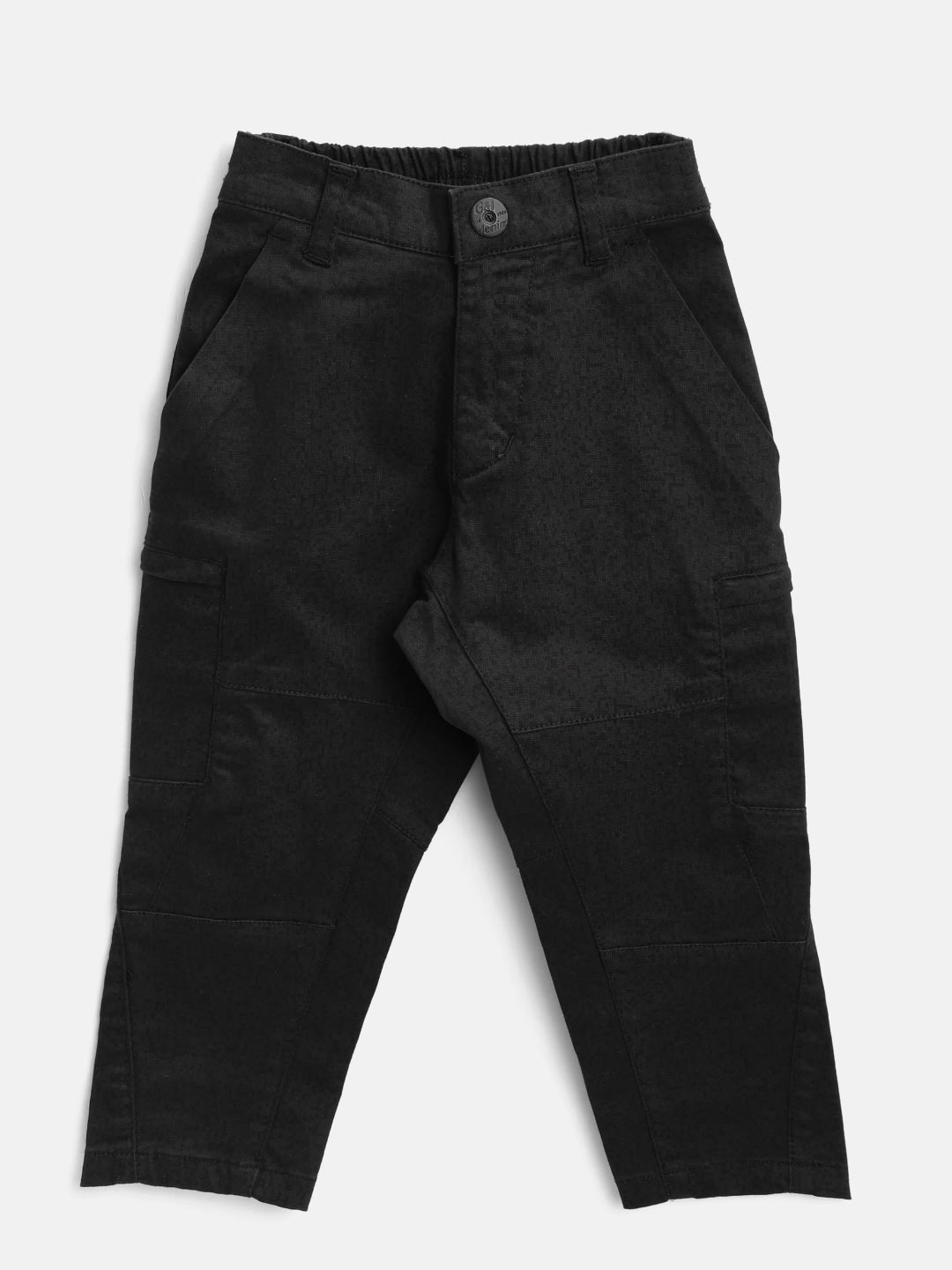 

Gini and Jony Boys Black Printed Regular Trousers