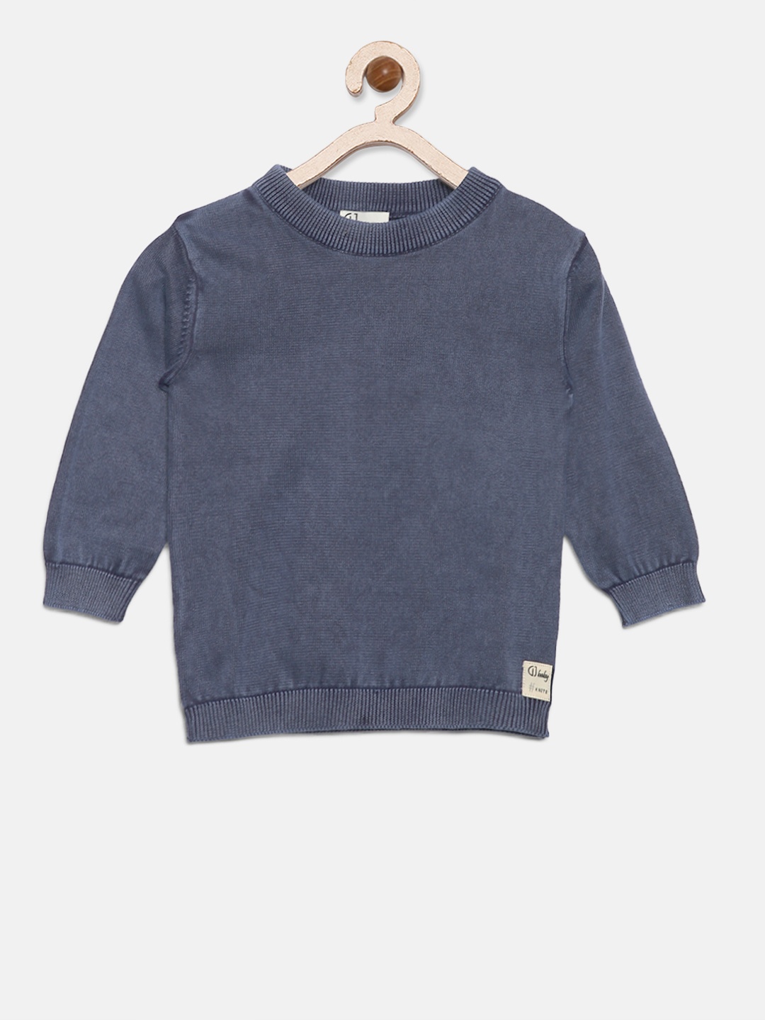 

Gini and Jony Boys Navy Blue Solid Pullover