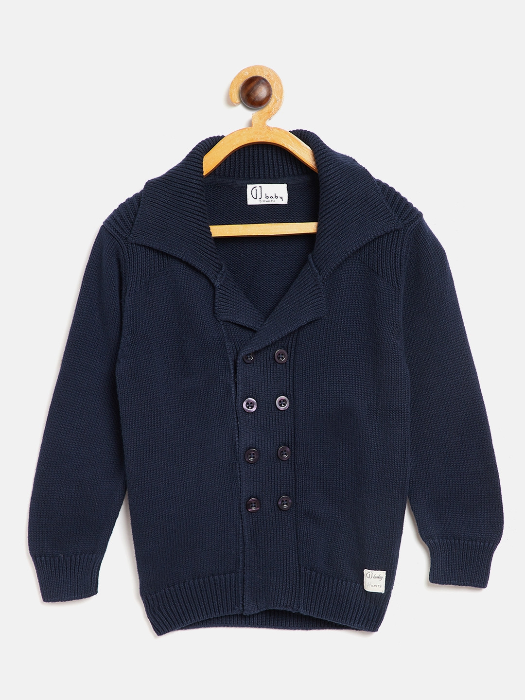 

Gini and Jony Boys Navy Blue Solid Cardigan