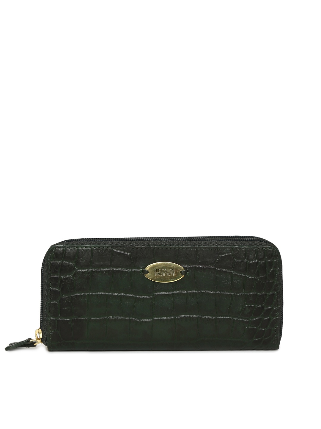 

Hidesign Green Textured Zip Around Wallet