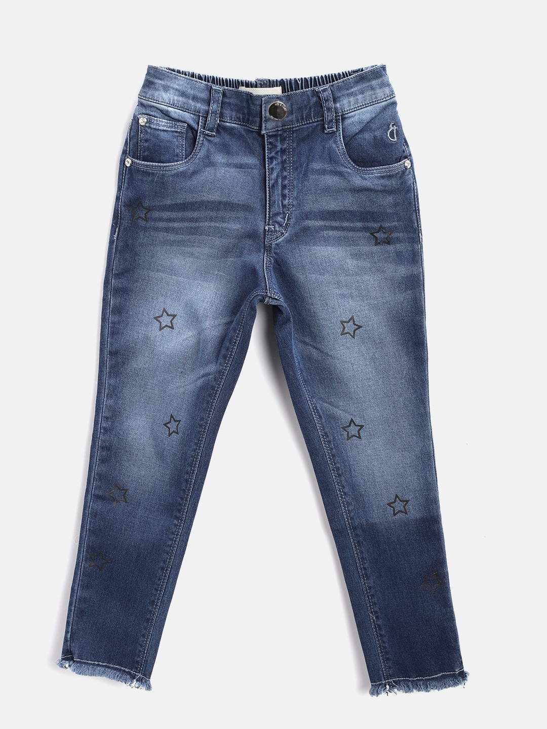

Gini and Jony Girls Blue Regular Fit Mid-Rise Clean Look Stretchable Jeans