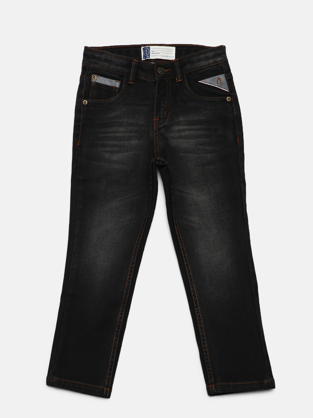 

Gini and Jony Boys Black Slim Fit Mid-Rise Clean Look Stretchable Jeans