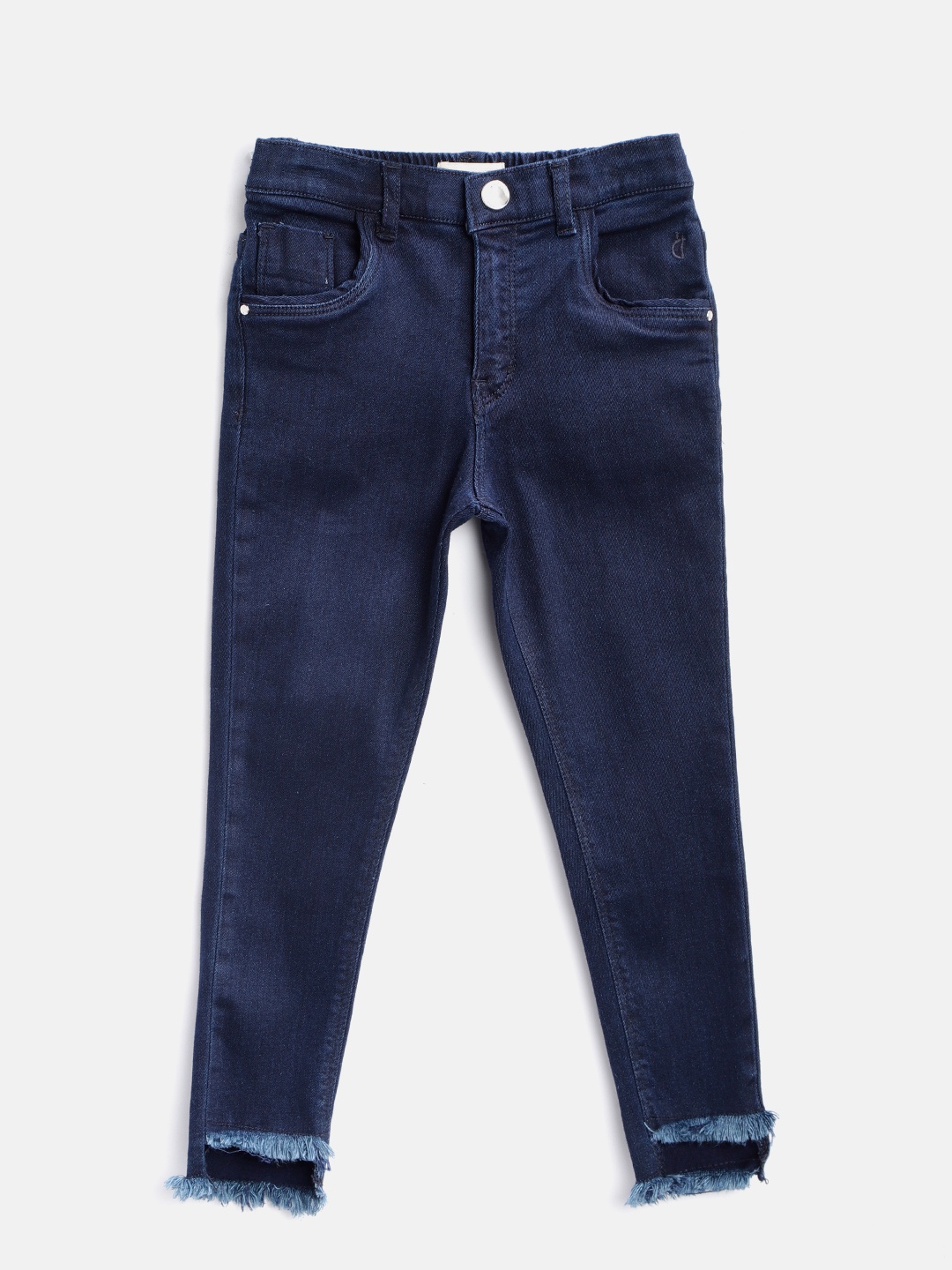 

Gini and Jony Girls Navy Blue Regular Fit Mid-Rise Clean Look Stretchable Jeans