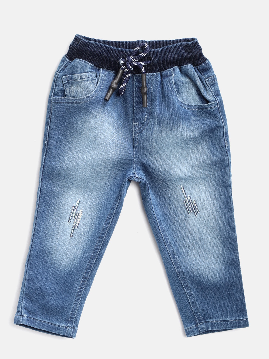 

Gini and Jony Girls Blue Regular Fit Mid-Rise Clean Look Stretchable Jeans